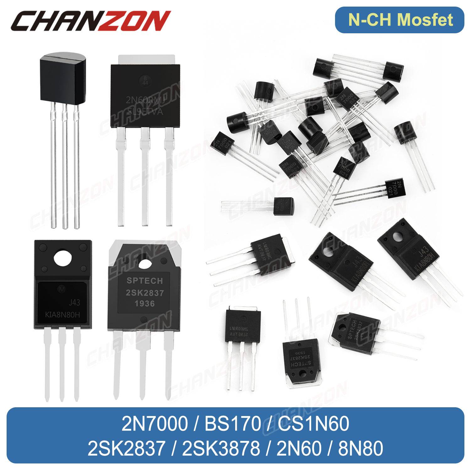 Diy Electronics Youtube - Original 2N7000 BS170 2SK2837 2SK3878 2N60