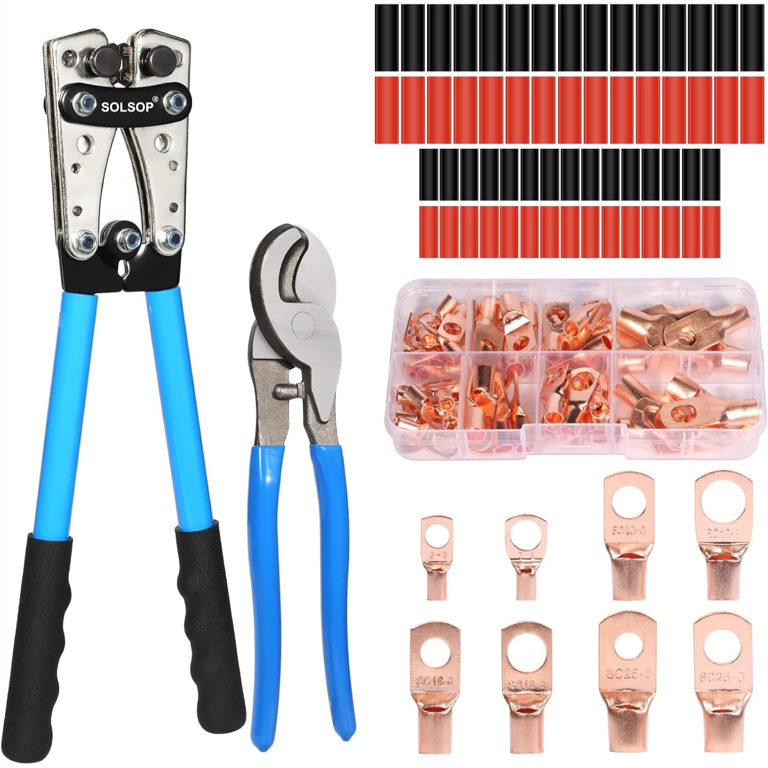 Heat Shrink Tubing - Battery Cable Crimper Tool for AWG