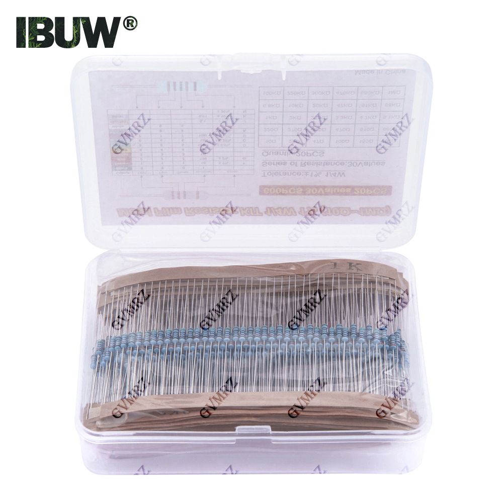 Diy Electronics Com - 600PCS 30Values 1/4W Metal Film Resistor