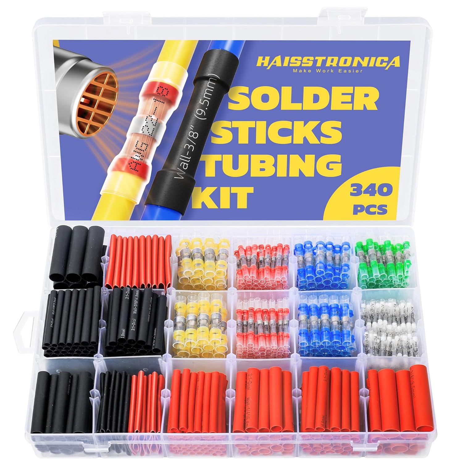 Heat Shrink Tubing - 340PCS Solder Seal Wire Connectors with