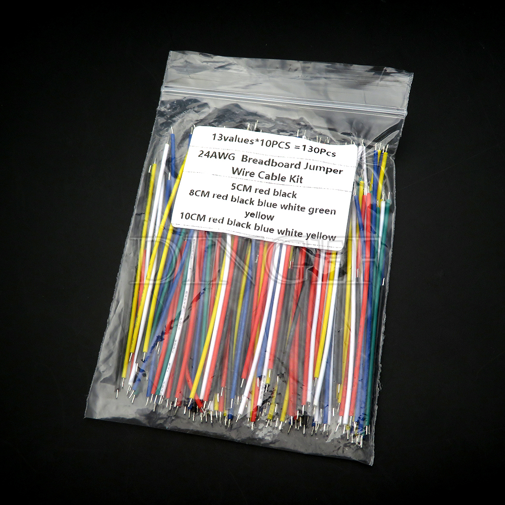 Breadboard Jumper Wire - 130Pcs 24AWG Breadboard Jumper Wire Cable
