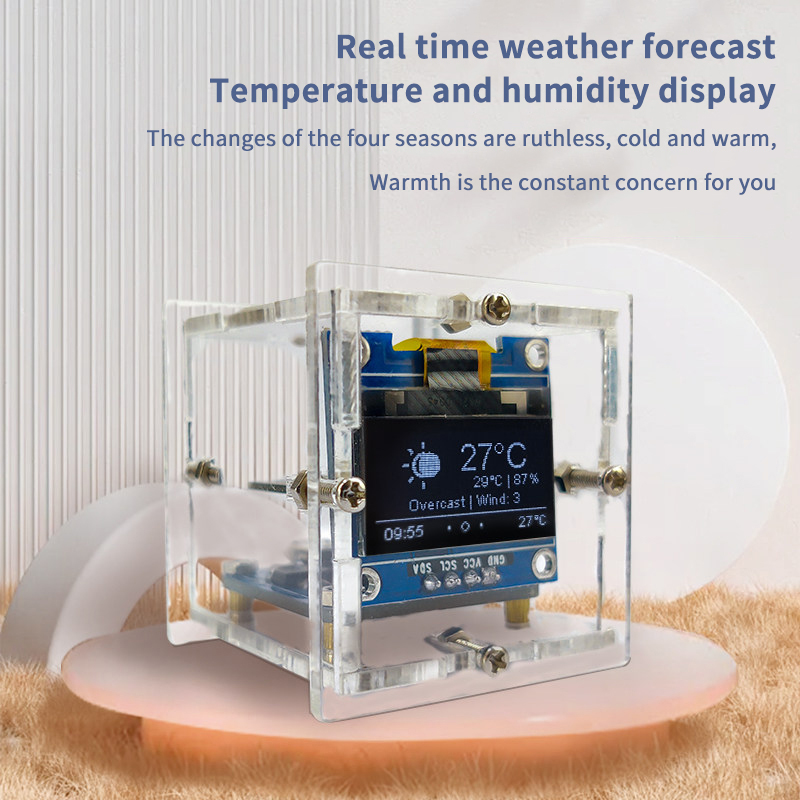 ESP8266 Mini Weather Clock Kit - đánh giá và giá Diy Electronics Tool Kit