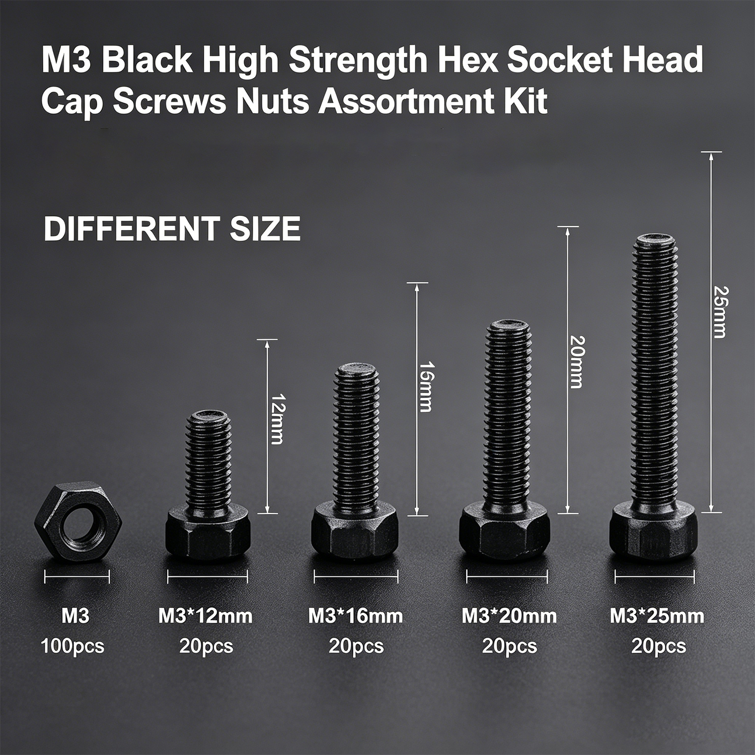 M3 Black Hex Socket Head Cap S - đánh giá và giá Diy Electronics Tool Kit