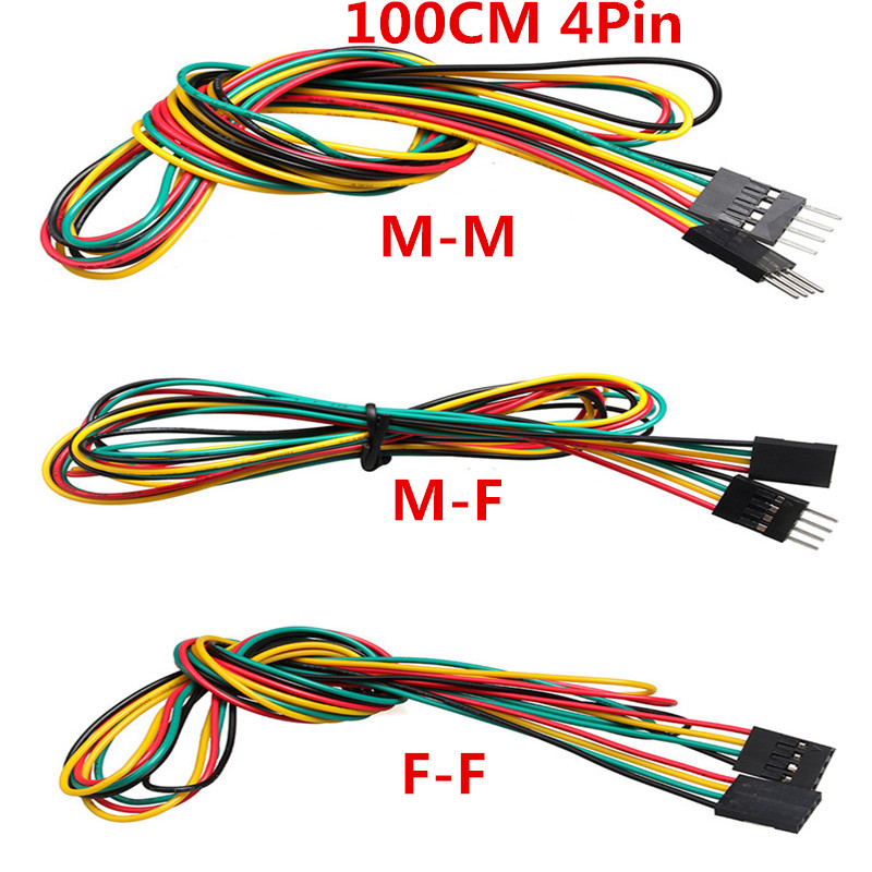 10pcs/lot 4pin 100cm M-M / M-F - đánh giá và giá Breadboard Jumper Wire