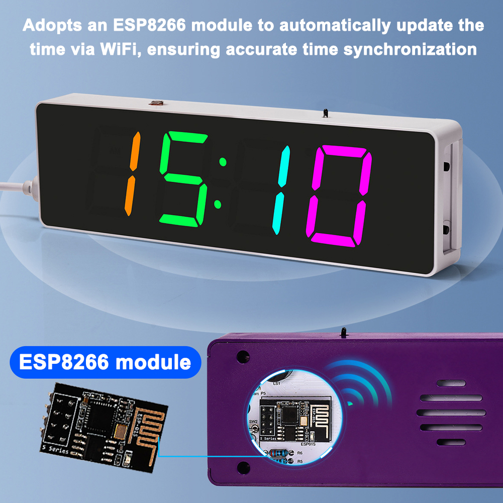 ESP8266 IoT Colorful WiFi Cloc - đánh giá và giá Diy Electronics Com