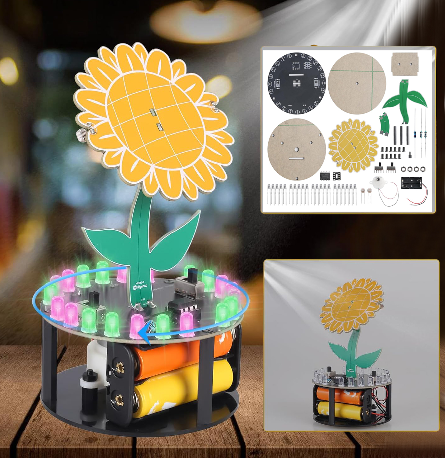 Light Chasing Sunflower Solder - đánh giá và giá Diy Electronics Kits For Adults