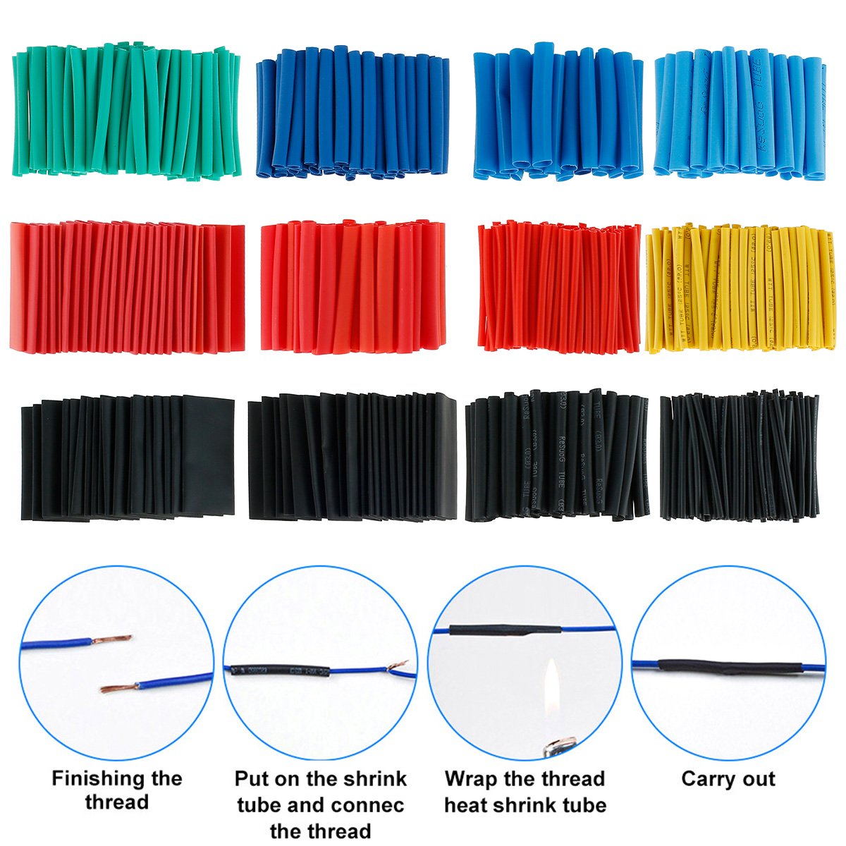 560/750Pcs Heat Shrink Tubing  - đánh giá và giá Heat Shrink Tubing