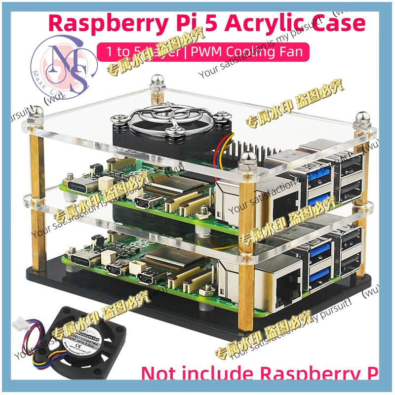 Raspberry Pi 5 Acrylic Case Tr - đánh giá và giá Diy Electronics Raspberry Pi
