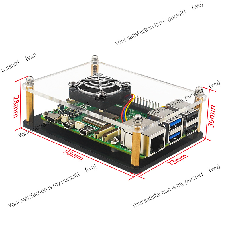 Raspberry Pi 5 Acrylic Case Tr - đánh giá và giá Diy Electronics Raspberry Pi