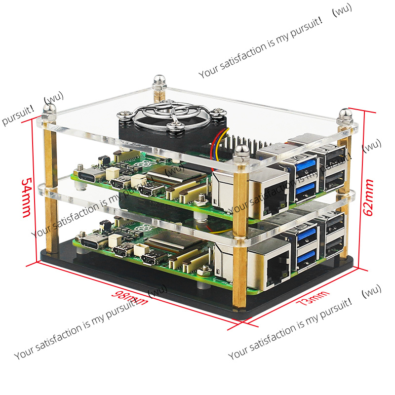 Raspberry Pi 5 Acrylic Case Tr - đánh giá và giá Diy Electronics Raspberry Pi