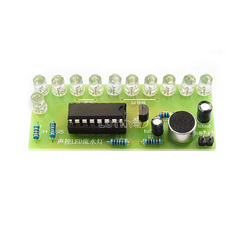 CD4017 Voice Control LED Water - đánh giá và giá Diy Electronics Tool Kit