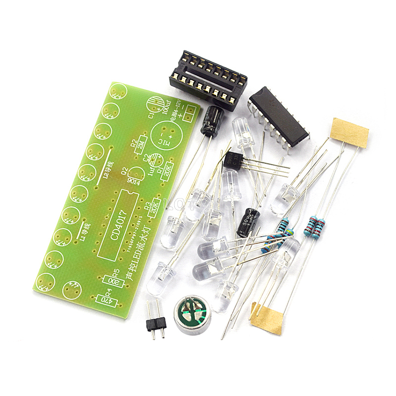 CD4017 Voice Control LED Water - đánh giá và giá Diy Electronics Tool Kit
