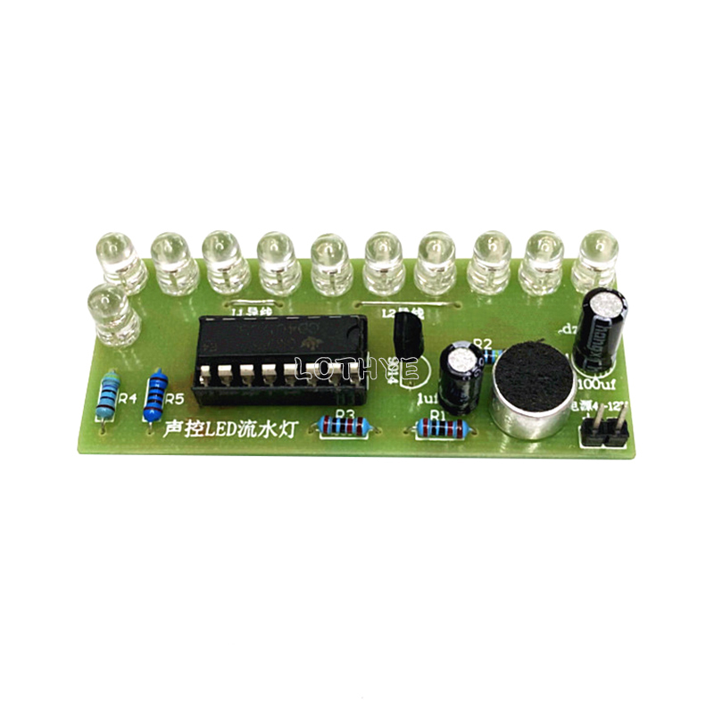 CD4017 Voice Control LED Water - đánh giá và giá Diy Electronics Tool Kit