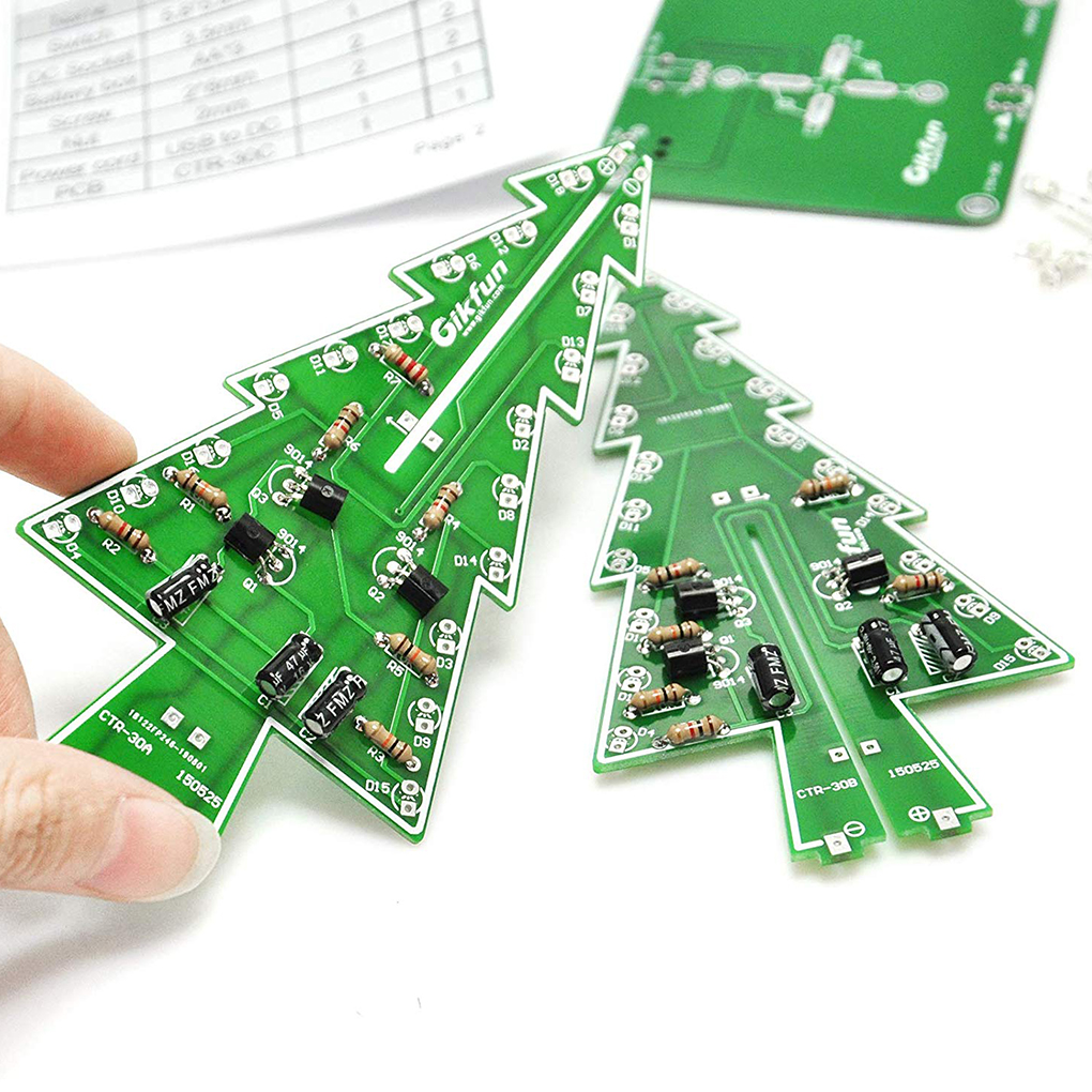 DIY Christmas Tree LED Flash K - đánh giá và giá Diy Electronics Tool Kit