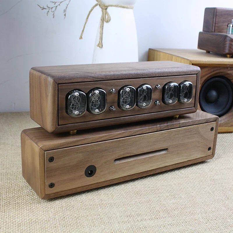 Luxury Wood Nixie Tube Clock D - đánh giá và giá Diy Electronics Table