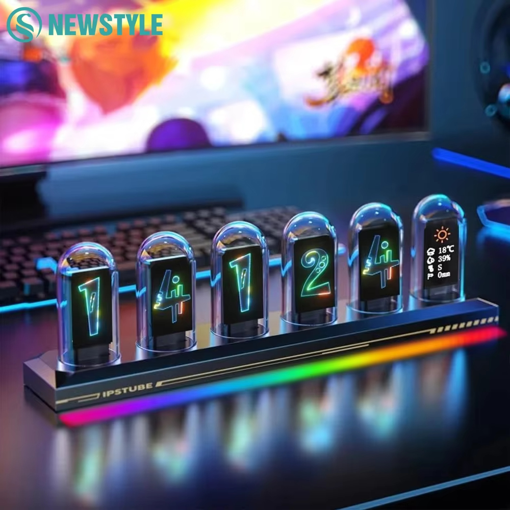 RGB Glow Tube Clock DIY LED El - đánh giá và giá Diy Electronics Table