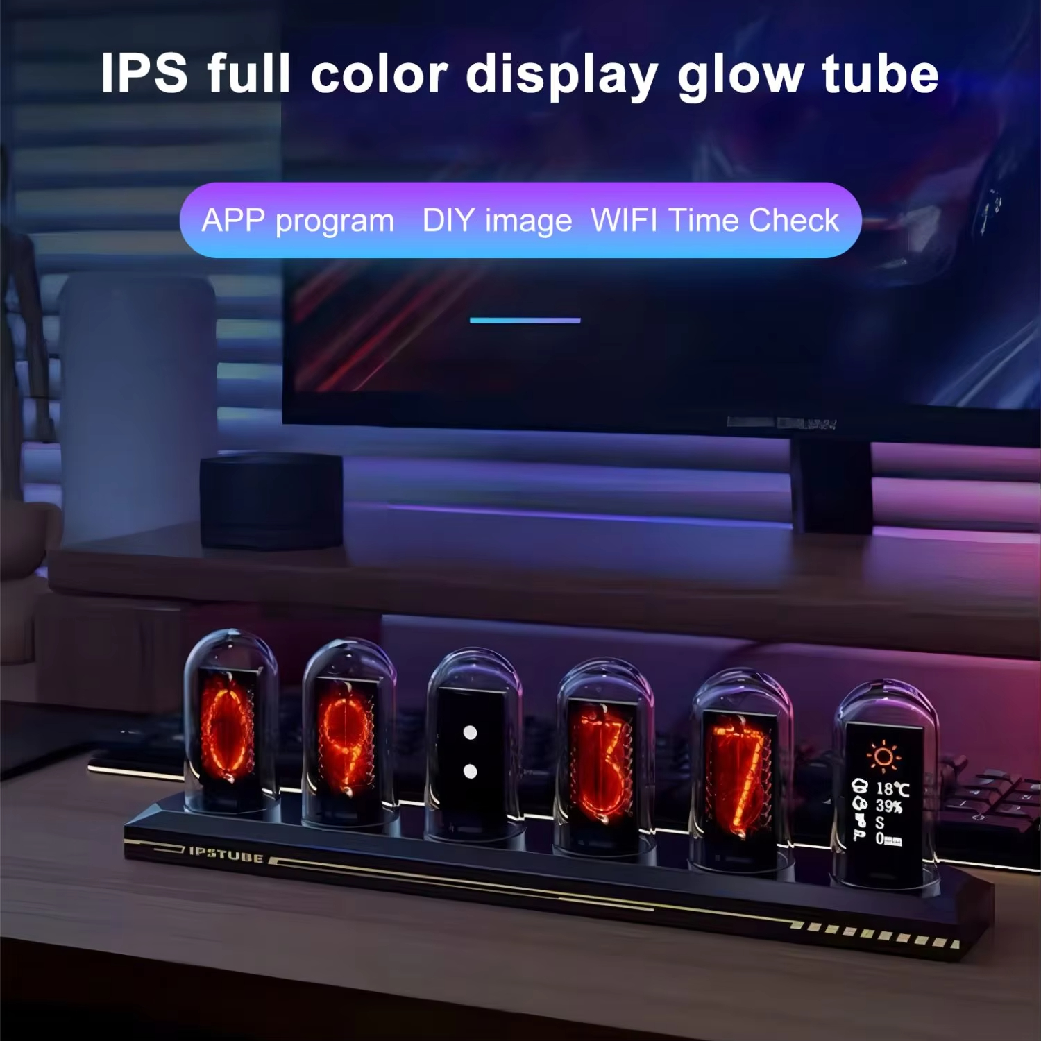 RGB Glow Tube Clock DIY LED El - đánh giá và giá Diy Electronics Table