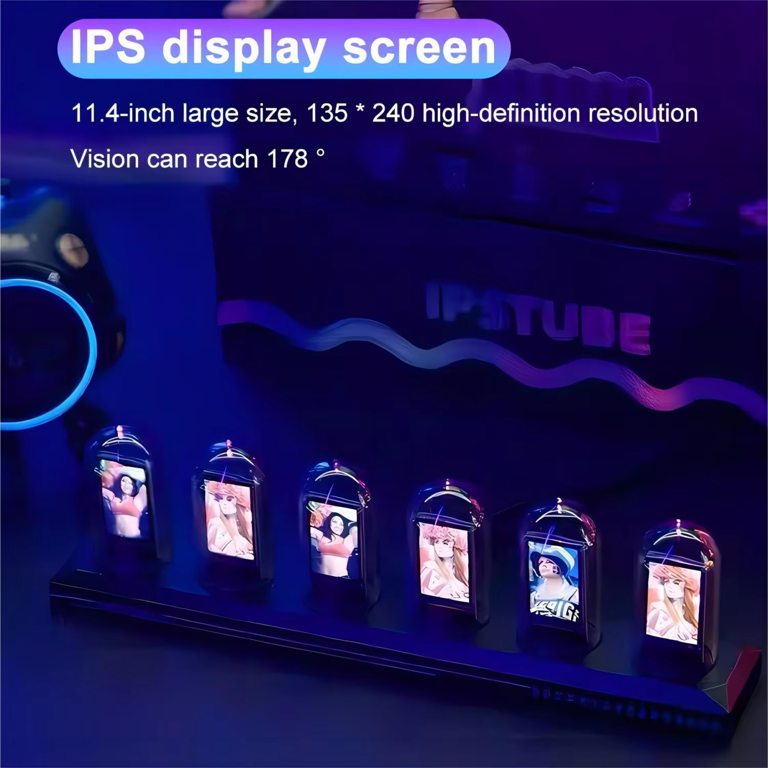 RGB Glow Tube Clock DIY LED El - đánh giá và giá Diy Electronics Table