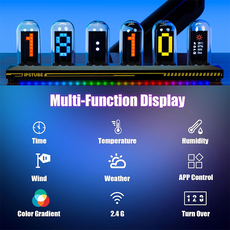 IPS Full Color Display Nixie T - đánh giá và giá Diy Electronics Table