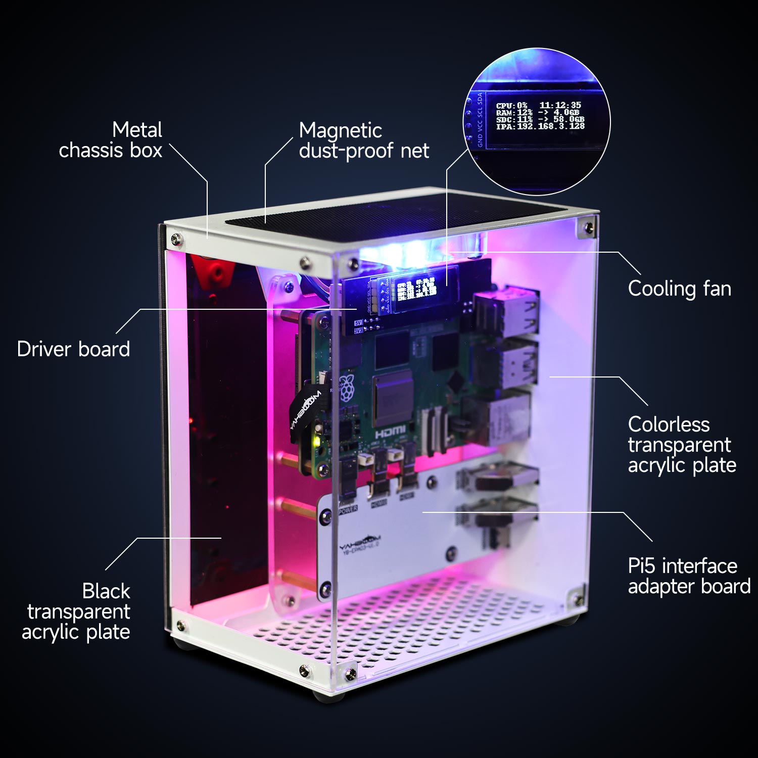 Raspberry Pi 5 Case Protective - đánh giá và giá Diy Electronics Raspberry Pi