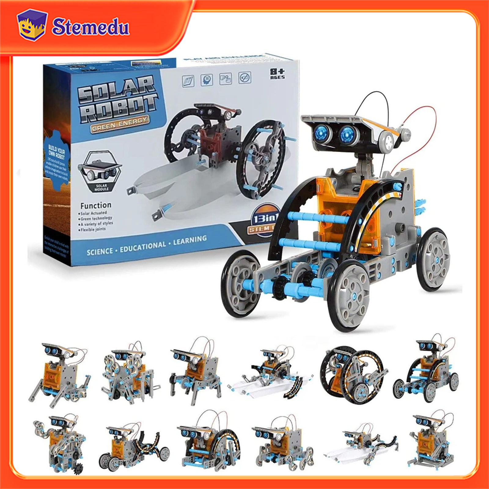 13 in 1 Solar Powered Robot Sc - đánh giá và giá Diy Electronics Tool Kit