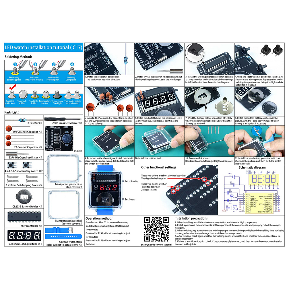 DIY Electronic Watch Kit 0.28' - đánh giá và giá Diy Electronics Youtube